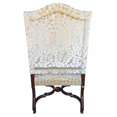 Michael Taylor Pair of Michael Taylor Scalamandre Cut Velvet Upholstered Armchairs
