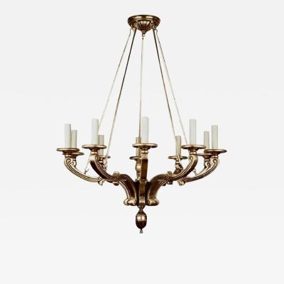 Michael Taylor Regency Style Panache Designs for Michael Taylor White Gold Giltwood Chandelier