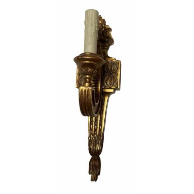 Michael Taylor Regency Style Panache for Michael Taylor Giltwood Single Light Wall Sconce