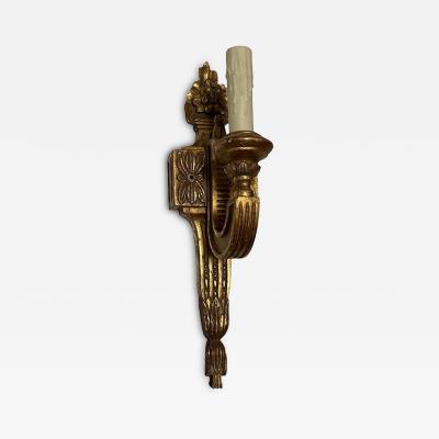 Michael Taylor Regency Style Panache for Michael Taylor Giltwood Single Light Wall Sconce