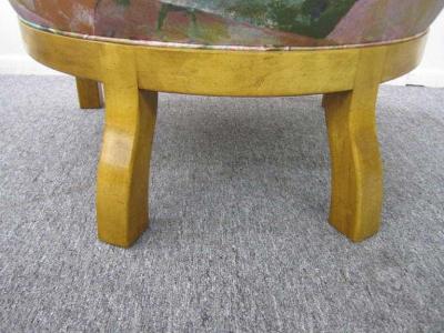 Michael Taylor Spectacular Pair of Mid Century Modern Barrel Back Club Chairs Asian Influenced