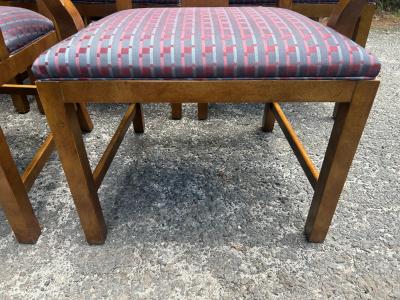 Michael Taylor Stunning Set 8 Michael Taylor Asian influenced Burl Elm Dining Chair Mid Century