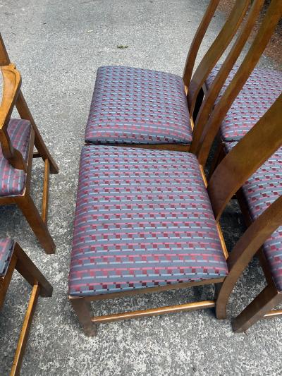 Michael Taylor Stunning Set 8 Michael Taylor Asian influenced Burl Elm Dining Chair Mid Century