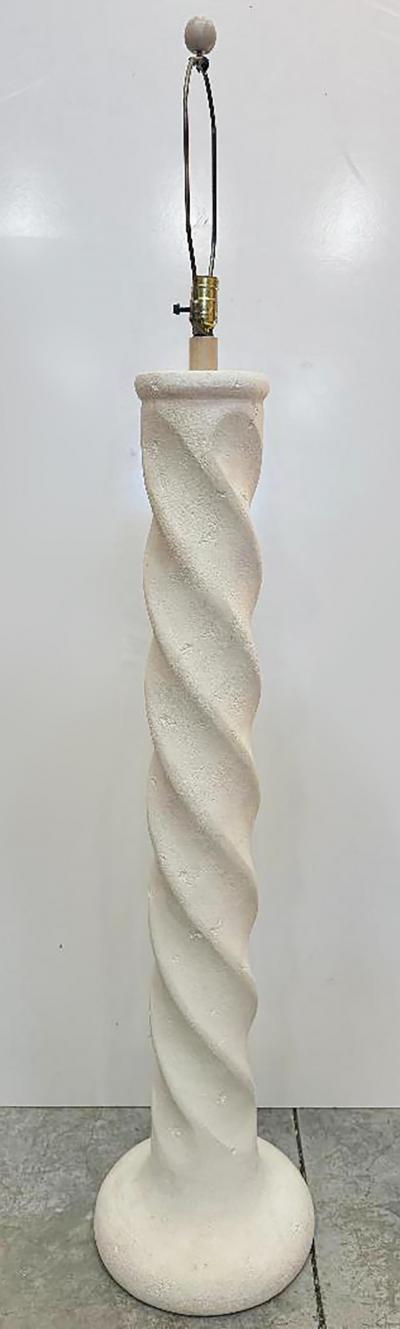Michael Taylor Vintage Spiral Plaster Floor Lamps Michael Taylor Style 1980s Pair