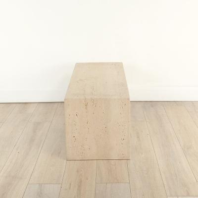 Michael Taylor Waterfall Travertine Coffee Table U S A circa 1980