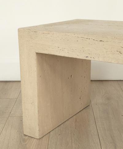 Michael Taylor Waterfall Travertine Coffee Table U S A circa 1980