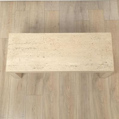 Michael Taylor Waterfall Travertine Coffee Table U S A circa 1980