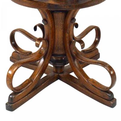 Michael Thonet Austrian Bentwood Scroll Swivel Chair