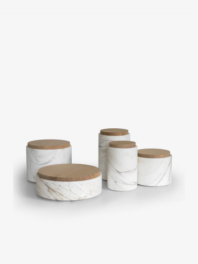 Michael Verheyden FRESCO MEDIUM CONTAINER BOTTLE HOLDER IN CALACATTA