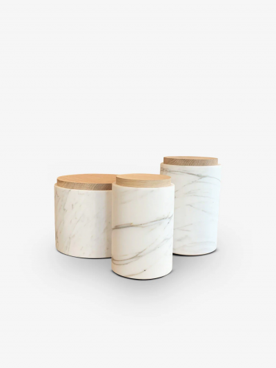 Michael Verheyden FRESCO MEDIUM CONTAINER BOTTLE HOLDER IN CALACATTA