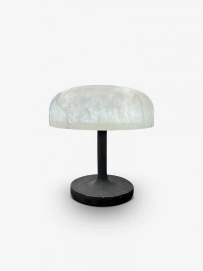 Michael Verheyden KUPOLI TABLE DESK LAMP IN ALABASTER WITH CASTED PATINATED BRASS BASE