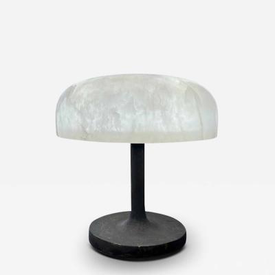 Michael Verheyden KUPOLI TABLE DESK LAMP IN ALABASTER WITH CASTED PATINATED BRASS BASE