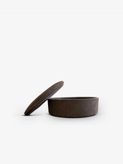 Michael Verheyden PASTILLE M BOX COVERED IN SUEDE MID BROWN