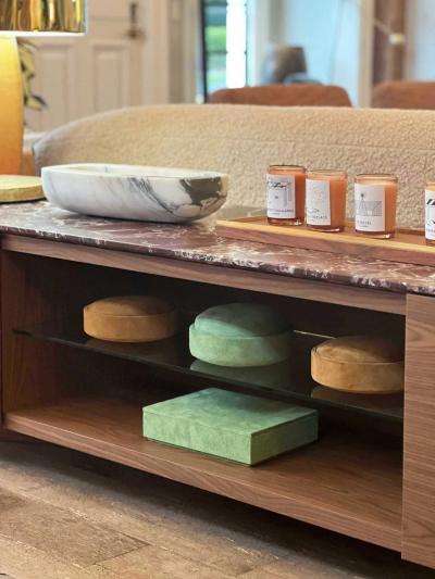 Michael Verheyden PASTILLE ROUND BOX IN SUEDE