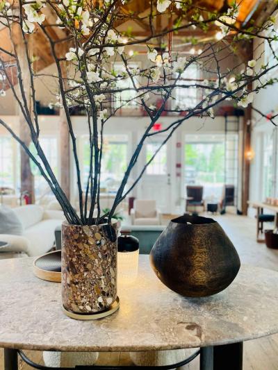 Michael Verheyden TALL BUSK VASE IN BRECCIA ALBA