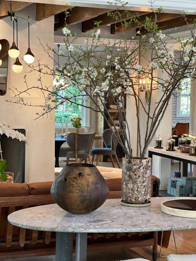 Michael Verheyden TALL BUSK VASE IN BRECCIA ALBA