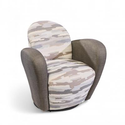 Michael Wolk Michael Wolk for Weiman Miami Swivel Chairs Pair