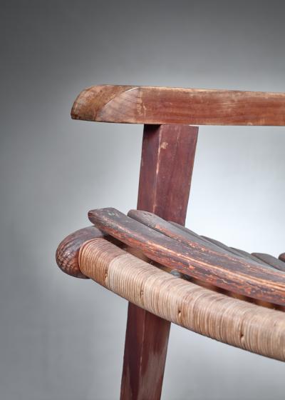 Michael van Beuren Michael van Beuren slat chair for Domus Mexico 1930s 40s