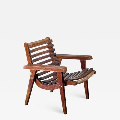 Michael van Beuren Michael van Beuren slat chair for Domus Mexico 1930s 40s
