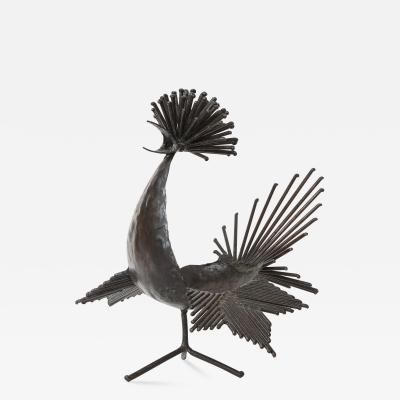 Michel Anasse Le Coq Sculpture in Soldering Iron by Michel Anasse France 1965