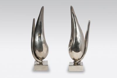 Michel Armand pair of table lamps by Michel Armand model Flamme 