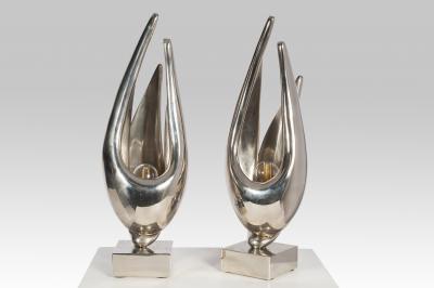 Michel Armand pair of table lamps by Michel Armand model Flamme 