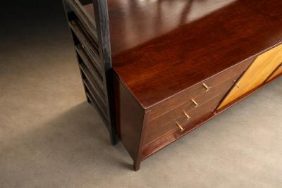 Michel Arnault Bookshelf in Hardwood Metal by Michel Arnault for Mobilia Contempor nea