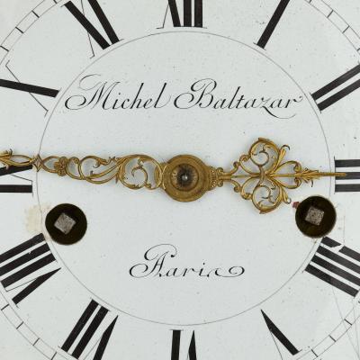 Michel Balthazar Louis XV style gilt and patinated bronze mantel clock by Balthazar