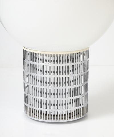 Michel Boyer Michel Boyer Model 10525 Verre LumiereChrome Steel Opaline Globe Table Lamp