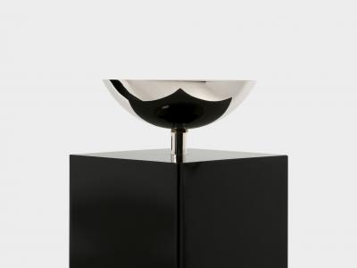 Michel Boyer Michel Boyer pair of black lacquered and nickeled metal floor lamps 1979