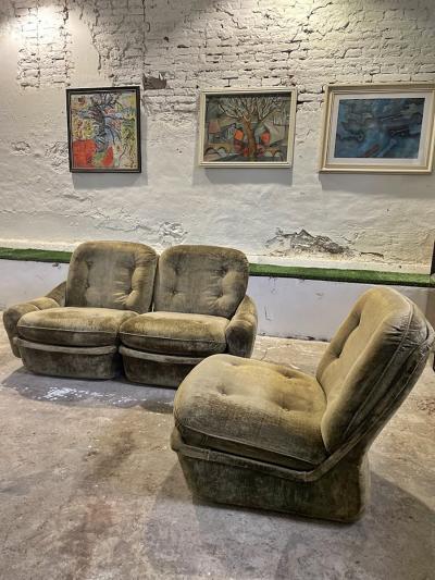 Michel Cadestin Michel Cadestin Orchid e Three Piece Modular Lounge Chair Set for Airborne