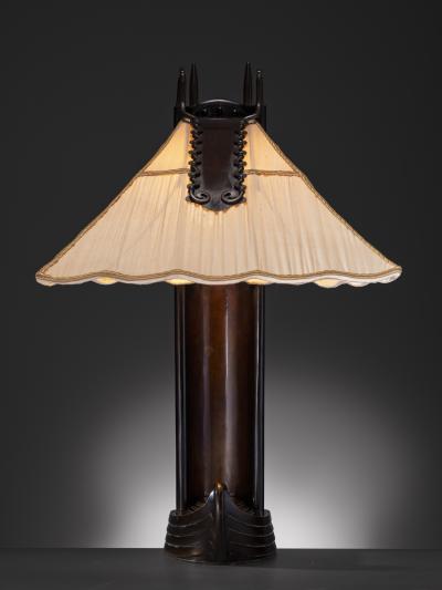 Michel De Klerk Michel de Klerk Amsterdam School Sailboat Table Lamp circa 1925