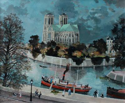 Michel Delacroix Ciel dorage sur Notre Dame