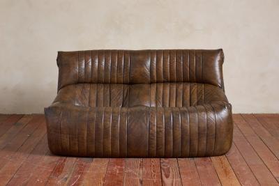 Michel Ducaroy Michel Ducaroy Leather Settee