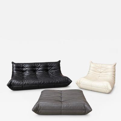 Michel Ducaroy Michel Ducaroy Togo Three Piece Leather Set for Ligne Roset France 1970