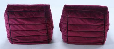 Michel Ducaroy Pair of French upholstered Togochairs in the manner of Michel Ducaroy C 1990 