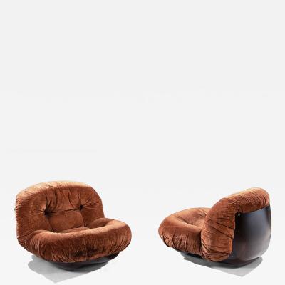 Michel Ducaroy Rare Pair of Early Ligne Roset Vintage Armchairs 1970s Michel Ducaroy
