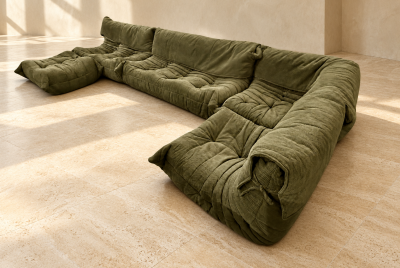 Michel Ducaroy Set of 5 Togo Modular Sofa by Michel Ducaroy for Ligne Roset 1970s