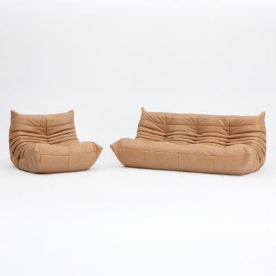 Michel Ducaroy Vintage Ligne Roset Togo Set in Italian Honey Leather Restored