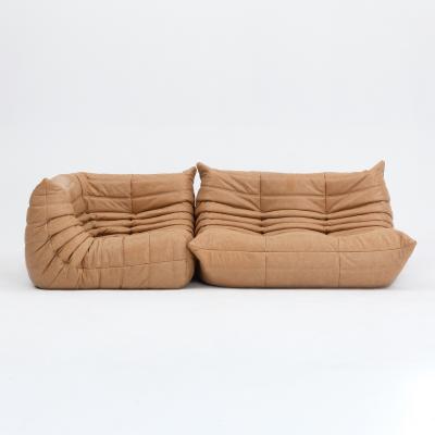 Michel Ducaroy Vintage Ligne Roset Togo Set in Italian Honey Leather Restored