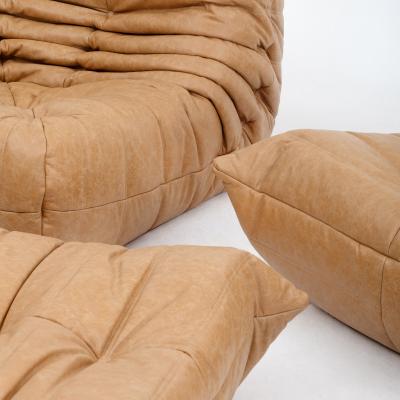 Michel Ducaroy Vintage Ligne Roset Togo Set in Italian Honey Leather Restored