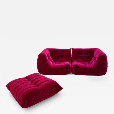 Michel Ducaroy for Ligne Roset Togo Sofa Ottoman France 1973