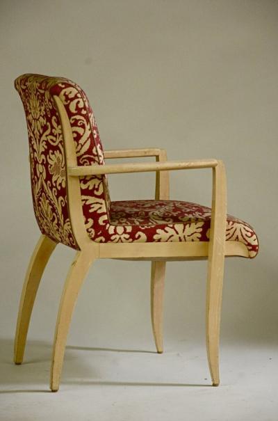 Michel Dufet Michel Dufet pair of armchairs two pairs available in sycamore