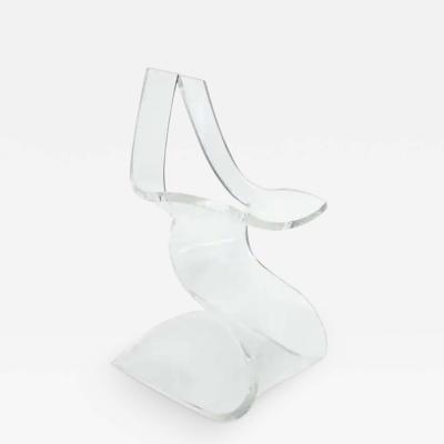 Michel Dumas Michel Dumas Sculpted Lucite Dumas Chair for Atelier Dumas France c1970s