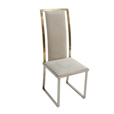 Michel Mangematin Michel Mangematin Eighteen Steel And Brass Grey Chairs France 70s