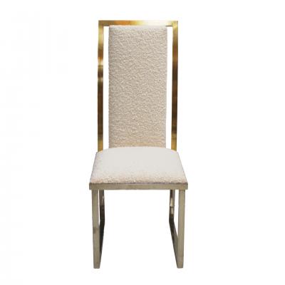 Michel Mangematin Set of Eight Chairs in boucl wool by Michel Mangematin France 1970 