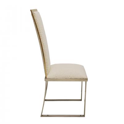 Michel Mangematin Set of Eight Chairs in boucl wool by Michel Mangematin France 1970 
