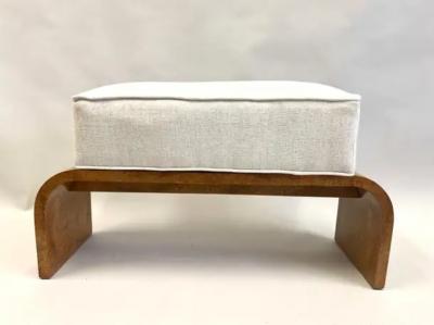 Michel Roux Spitz French Art Deco Burled Walnut Bench by Michel Roux Spitz circa 1925