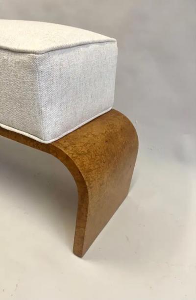 Michel Roux Spitz French Art Deco Burled Walnut Bench by Michel Roux Spitz circa 1925