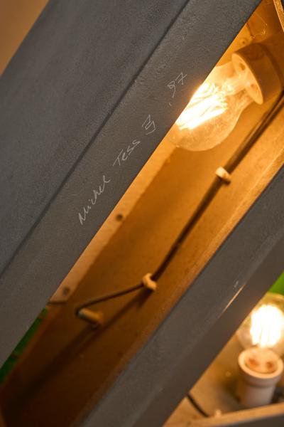 Michel Tess Contemporary Geometric Illuminated Wall Sculpture